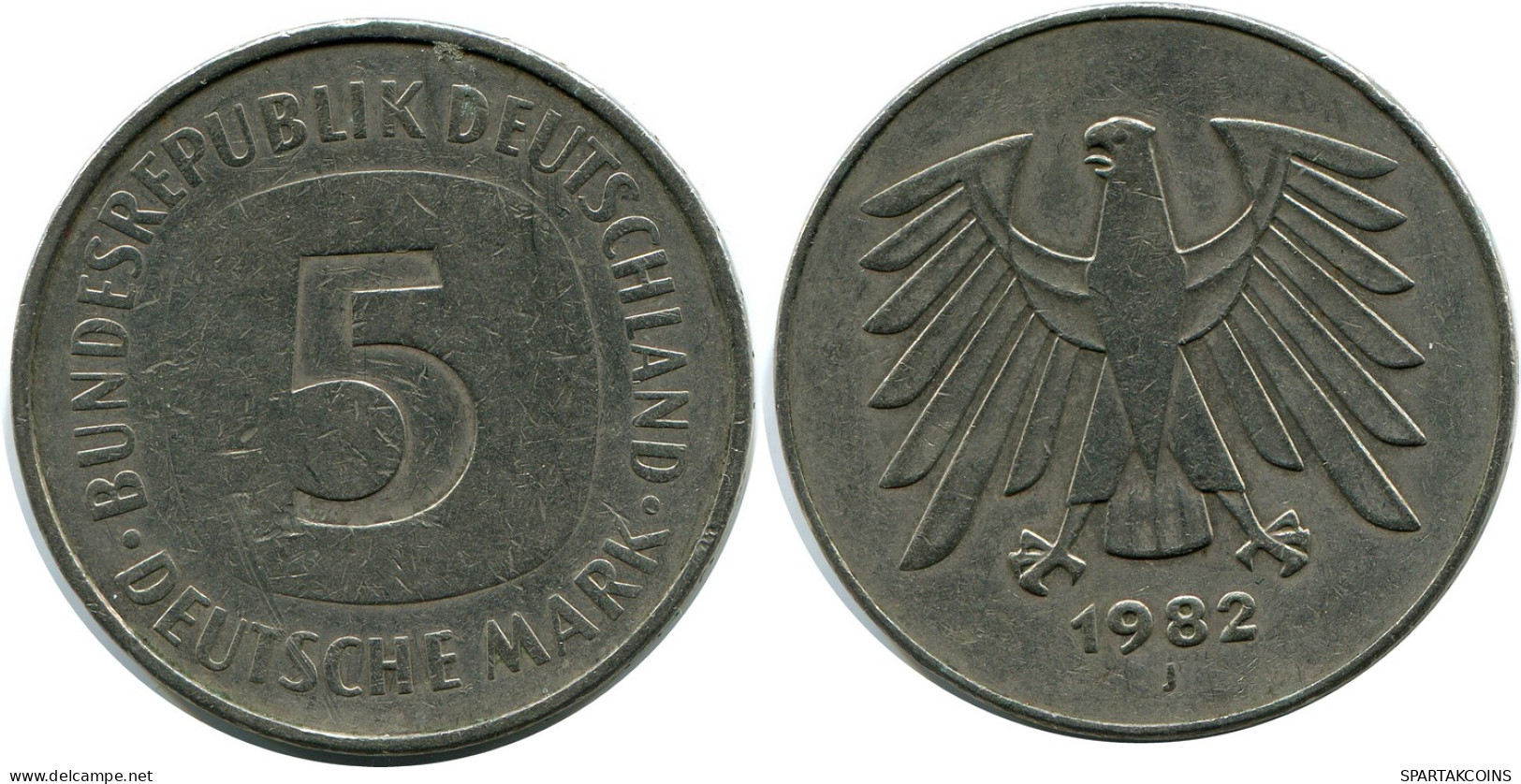5 DM 1982 J BRD DEUTSCHLAND Münze GERMANY #AZ485.D - 5 Mark