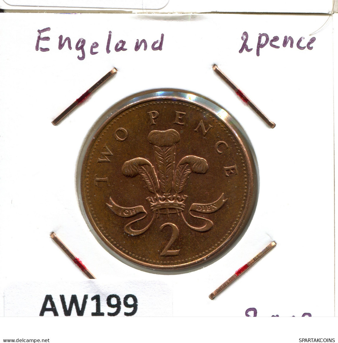 2 PENCE 2002 UK GROßBRITANNIEN GREAT BRITAIN Münze #AW199.D - 2 Pence & 2 New Pence