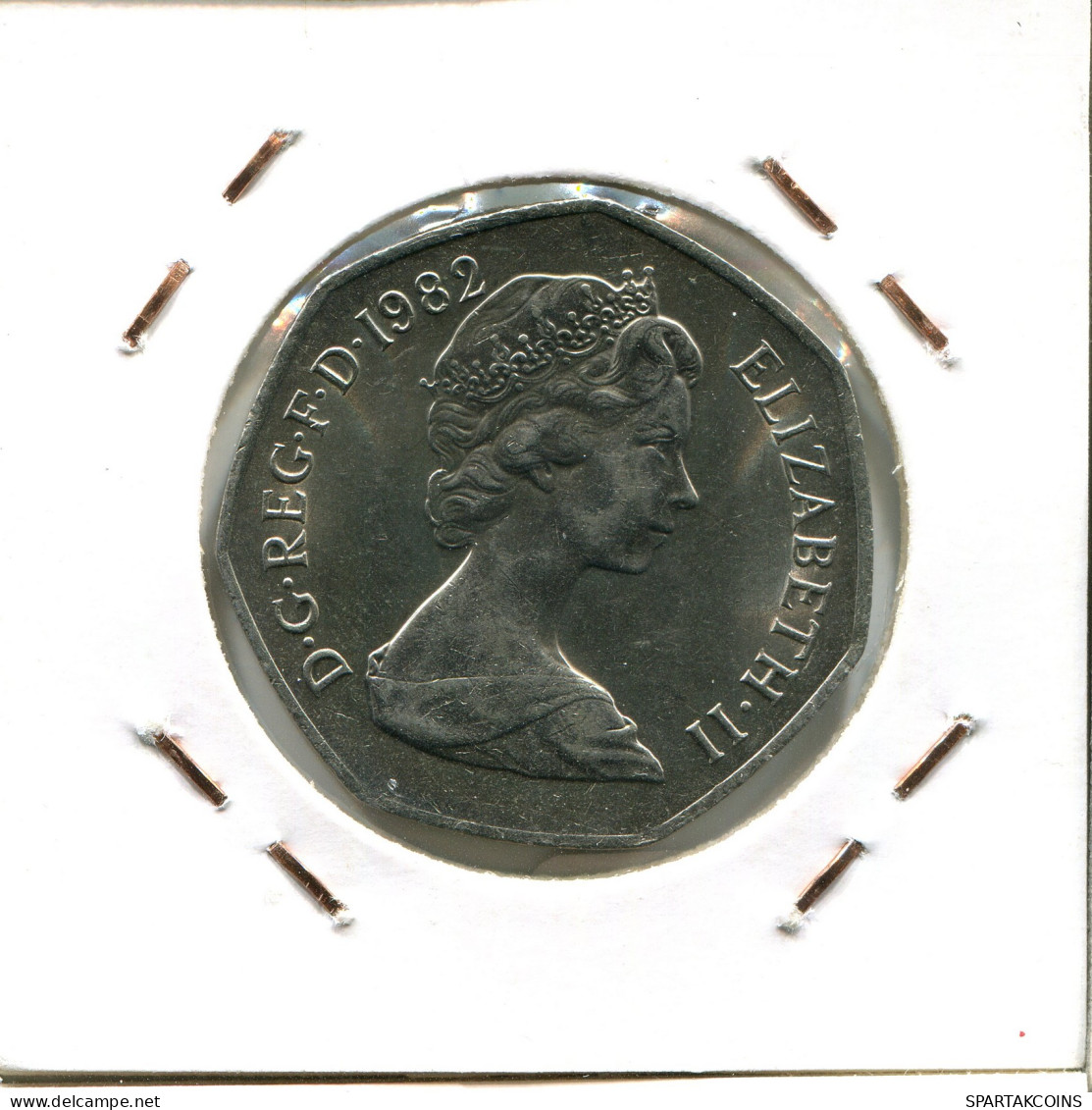 50 PENCE 1982 UK GROßBRITANNIEN GREAT BRITAIN Münze #AW230.D - 50 Pence