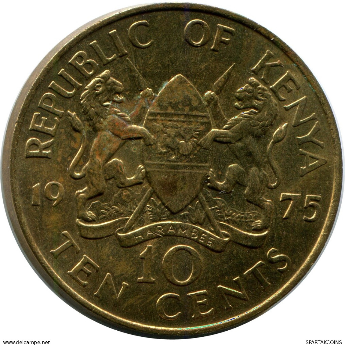 10 CENTS 1975 KENIA KENYA Münze #AP894.D - Kenia