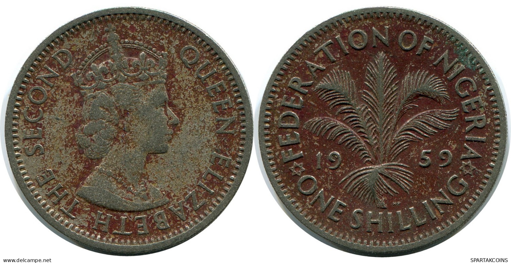 1 SHILLING 1959 NIGERIA Münze #AP915.D - Nigeria