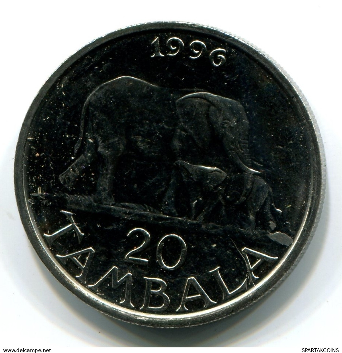 20 TAMBALA 1996 MALAWI UNC Münze Elephants #W11025.D - Malawi