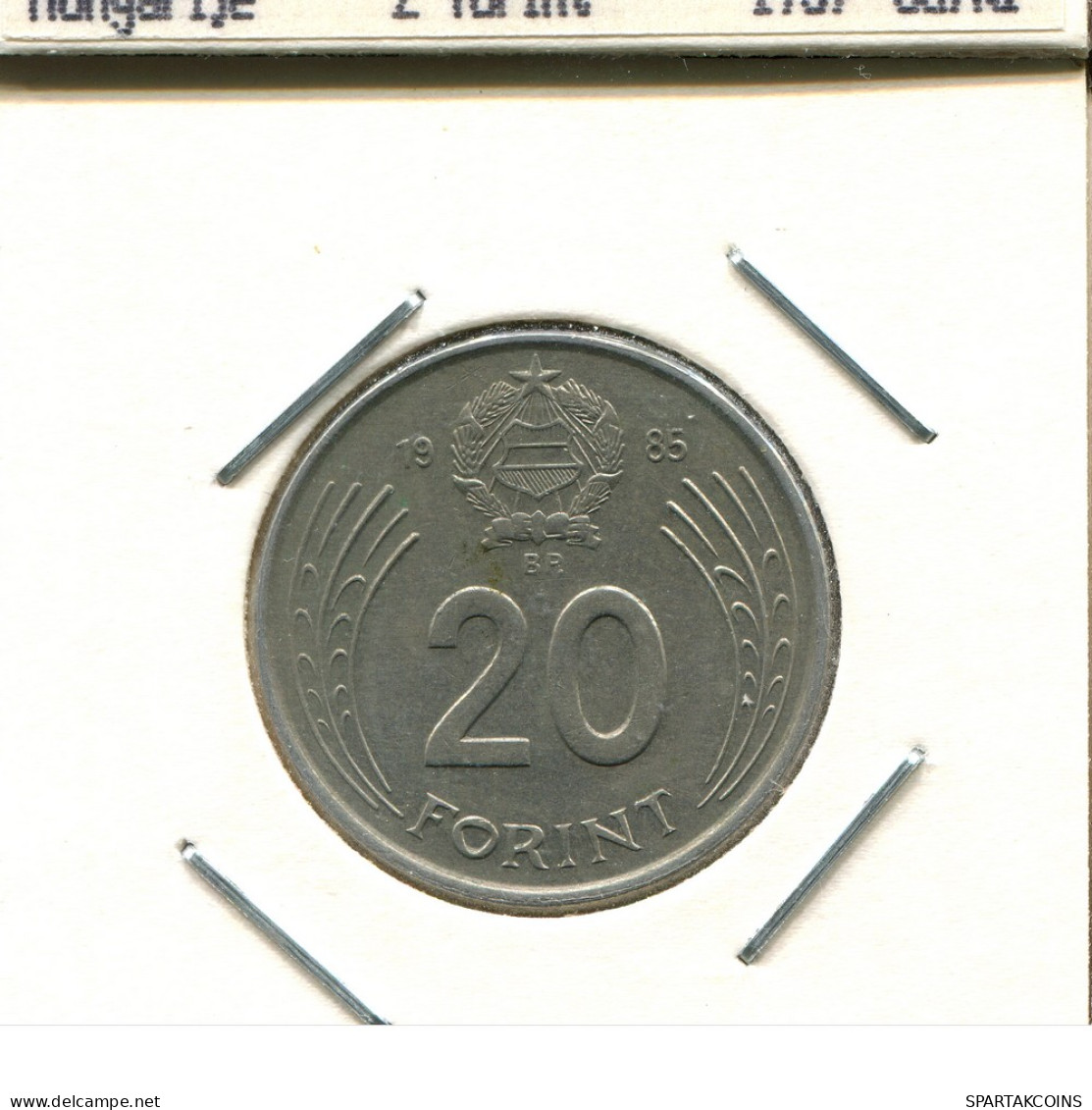 20 FORINT 1985 SIEBENBÜRGEN HUNGARY Münze #AS497.D - Hongrie