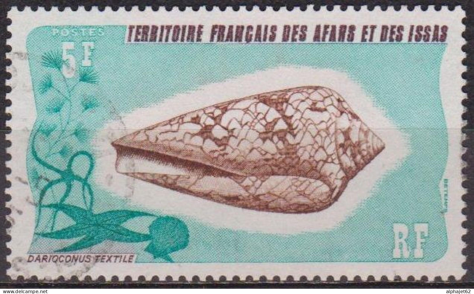 Faune Marine - AFARS ET ISSAS - Coquillage - Darisconus Textile - N° 400 - 1975 - Oblitérés