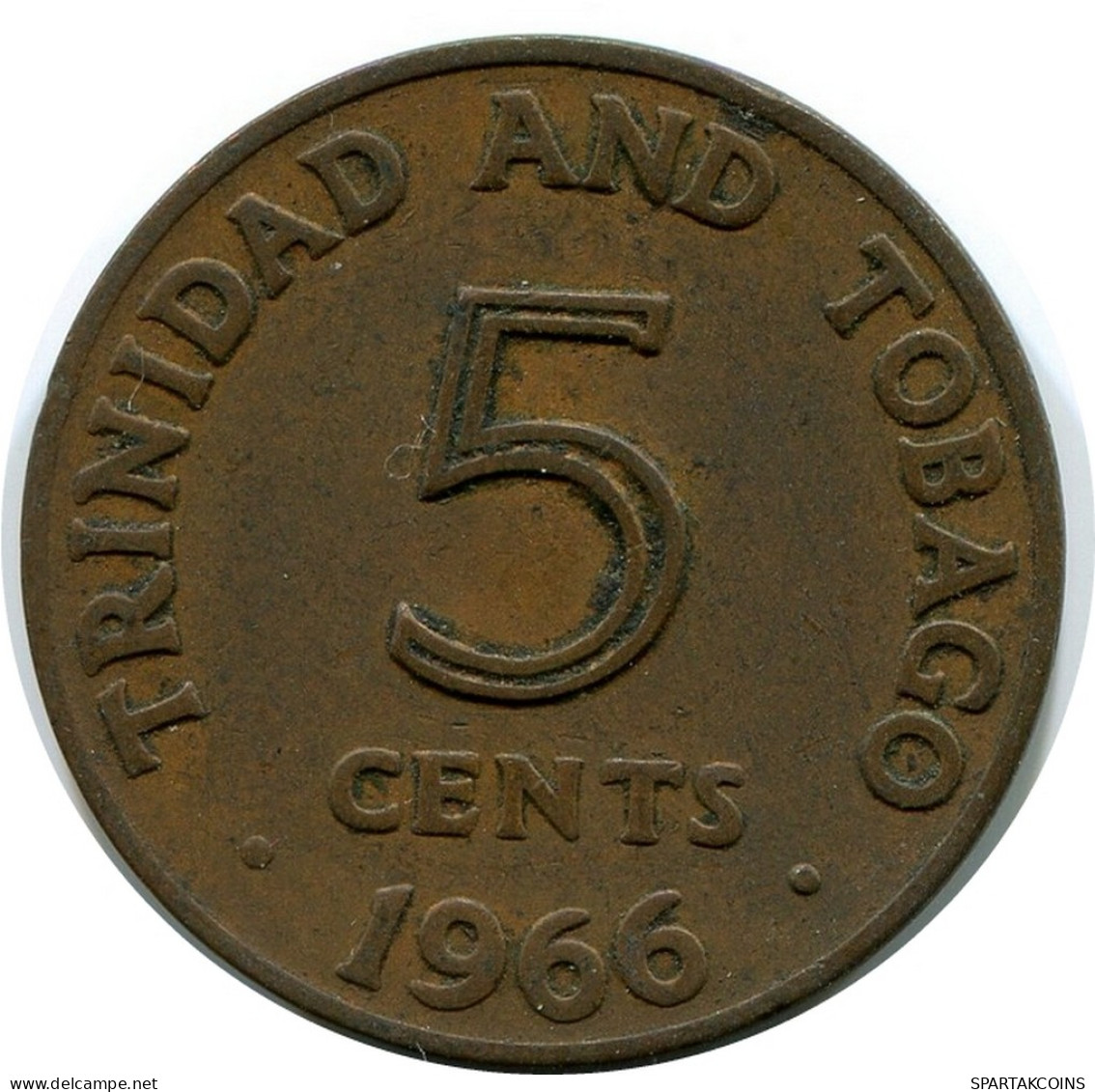5 CENTS 1966 TRINIDAD & TOBAGO Münze #AR217.D - Trinidad Y Tobago