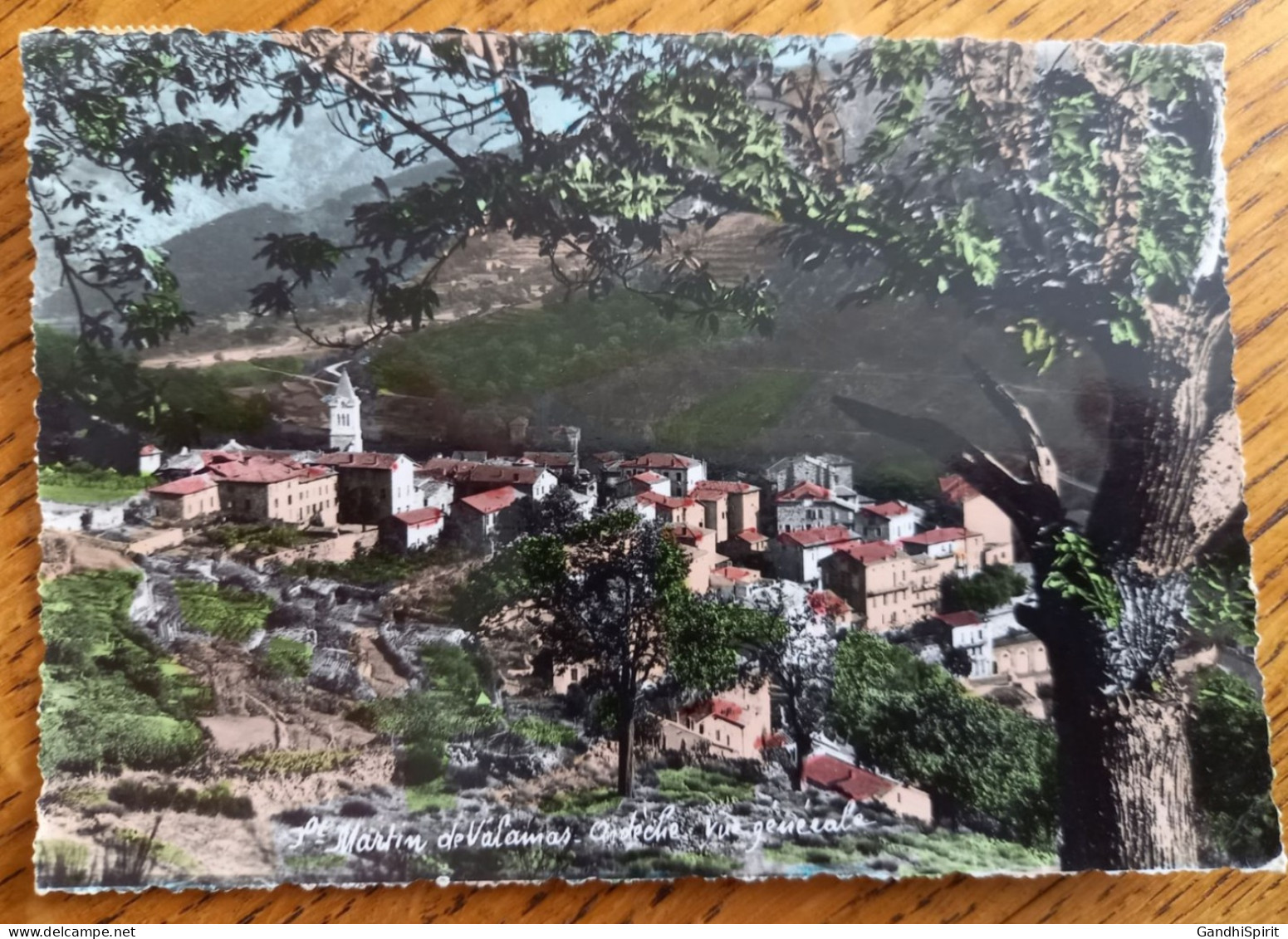 Saint Martin De Valamas (Ardèche) - Vue Générale, Au Fond, L'Eglise - CPSM GF - Saint Martin De Valamas