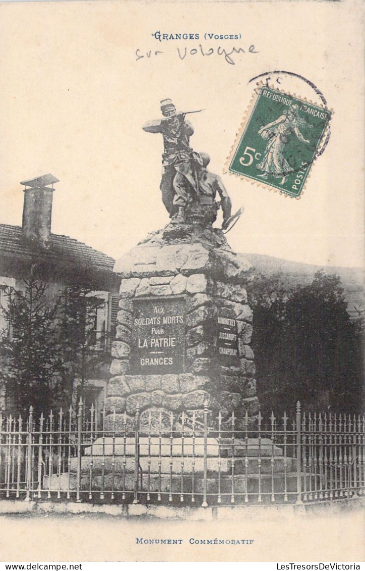 FRANCE - 88 - GRANGES - Monument Commémoratif - Carte Postale Ancienne - Granges Sur Vologne