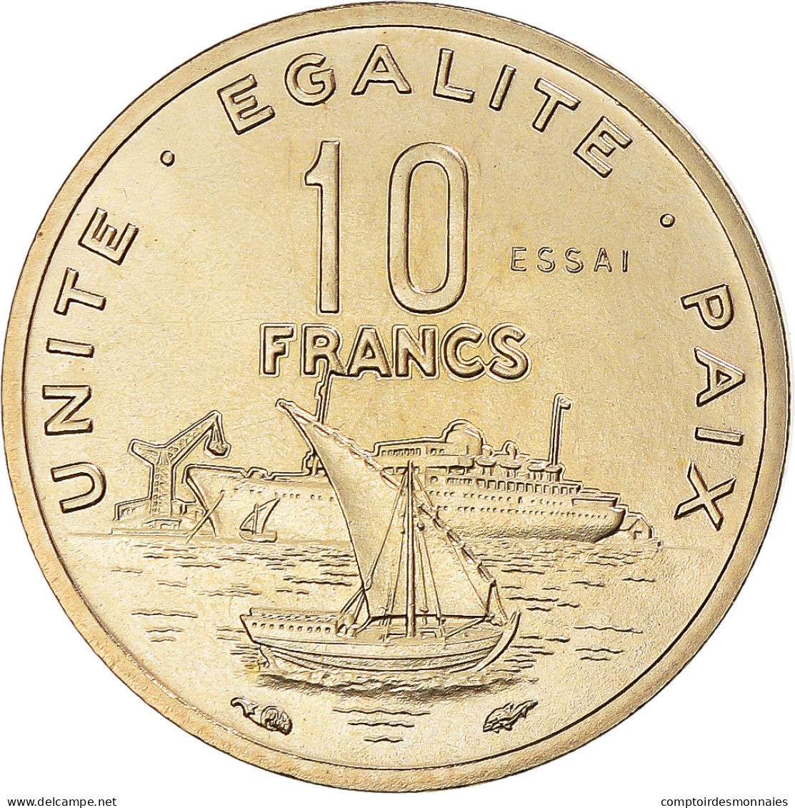 Monnaie, Djibouti, 10 Francs, 1977, Monnaie De Paris, ESSAI, FDC - Dschibuti