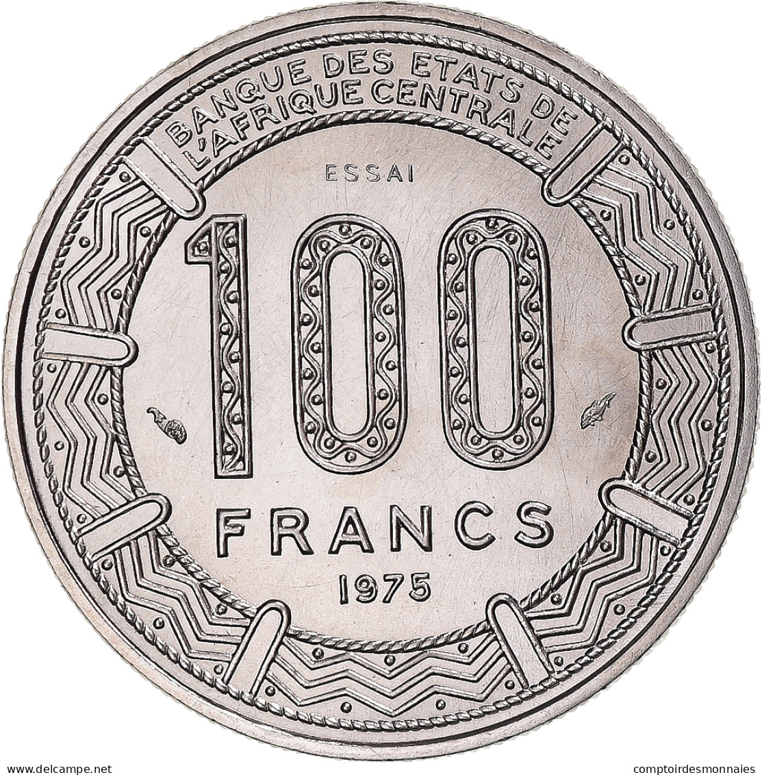 Monnaie, Cameroun, 100 Francs, 1975, Monnaie De Paris, ESSAI, FDC, Nickel - Cameroun