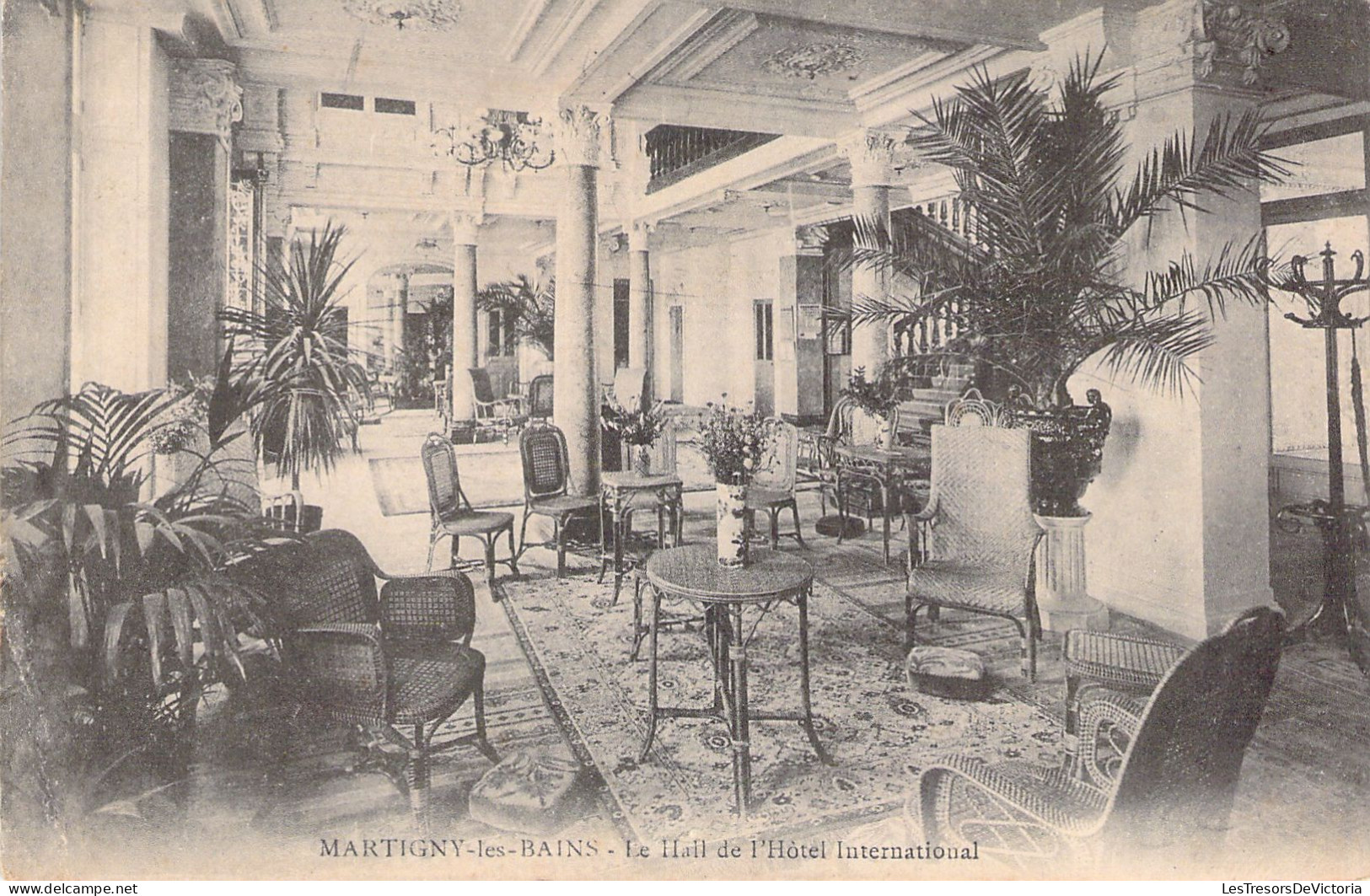 FRANCE - 88 - MARTIGNY Les BAINS - Le Hall De L'Hôtel International - Carte Postale Ancienne - Autres & Non Classés