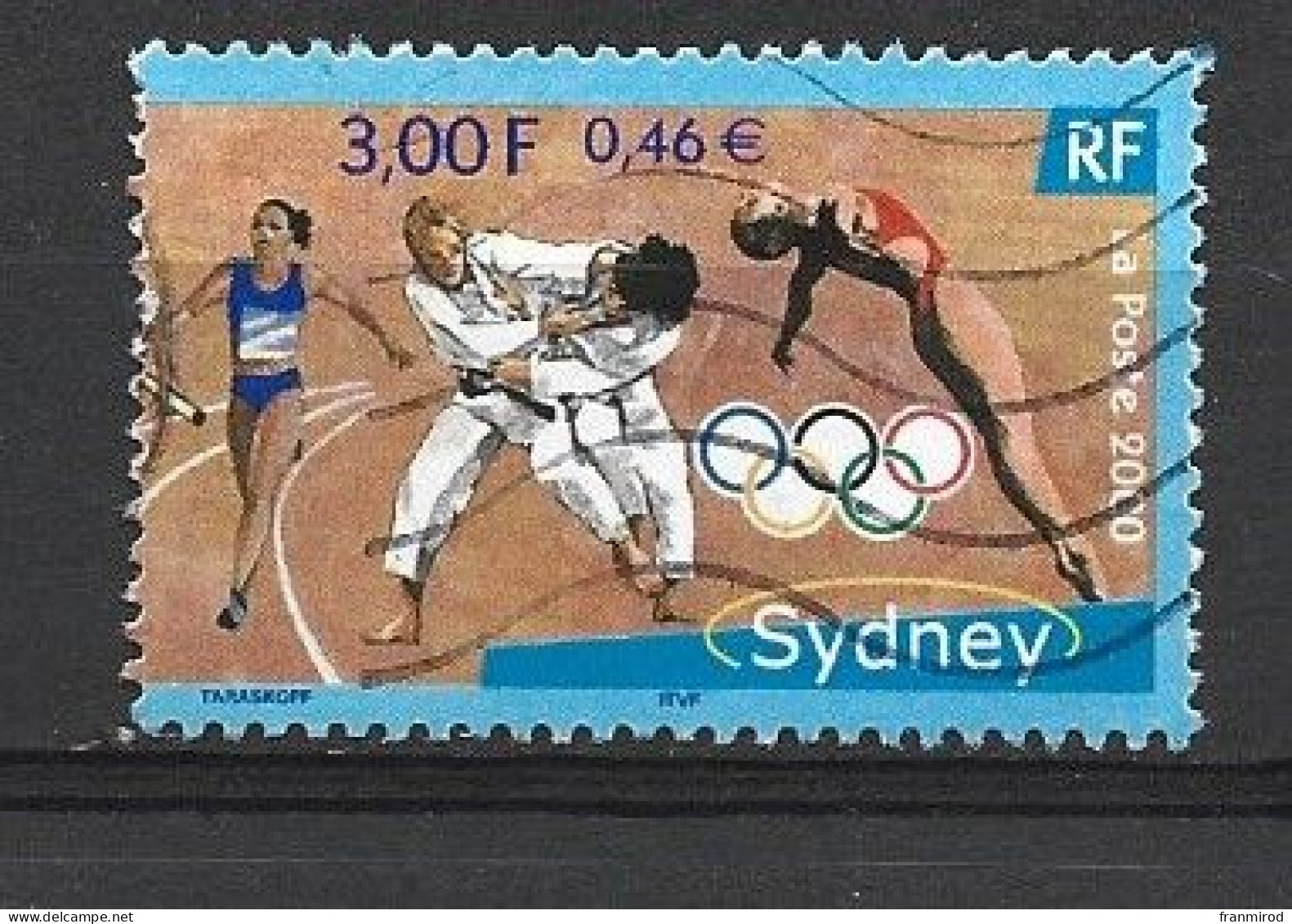 France 2000 N 3341 (yv) Jeux Olympiques De Sydney, Relai Judo Plongeon ,oblitéré Cote Yv 0.50 E - Salto De Trampolin