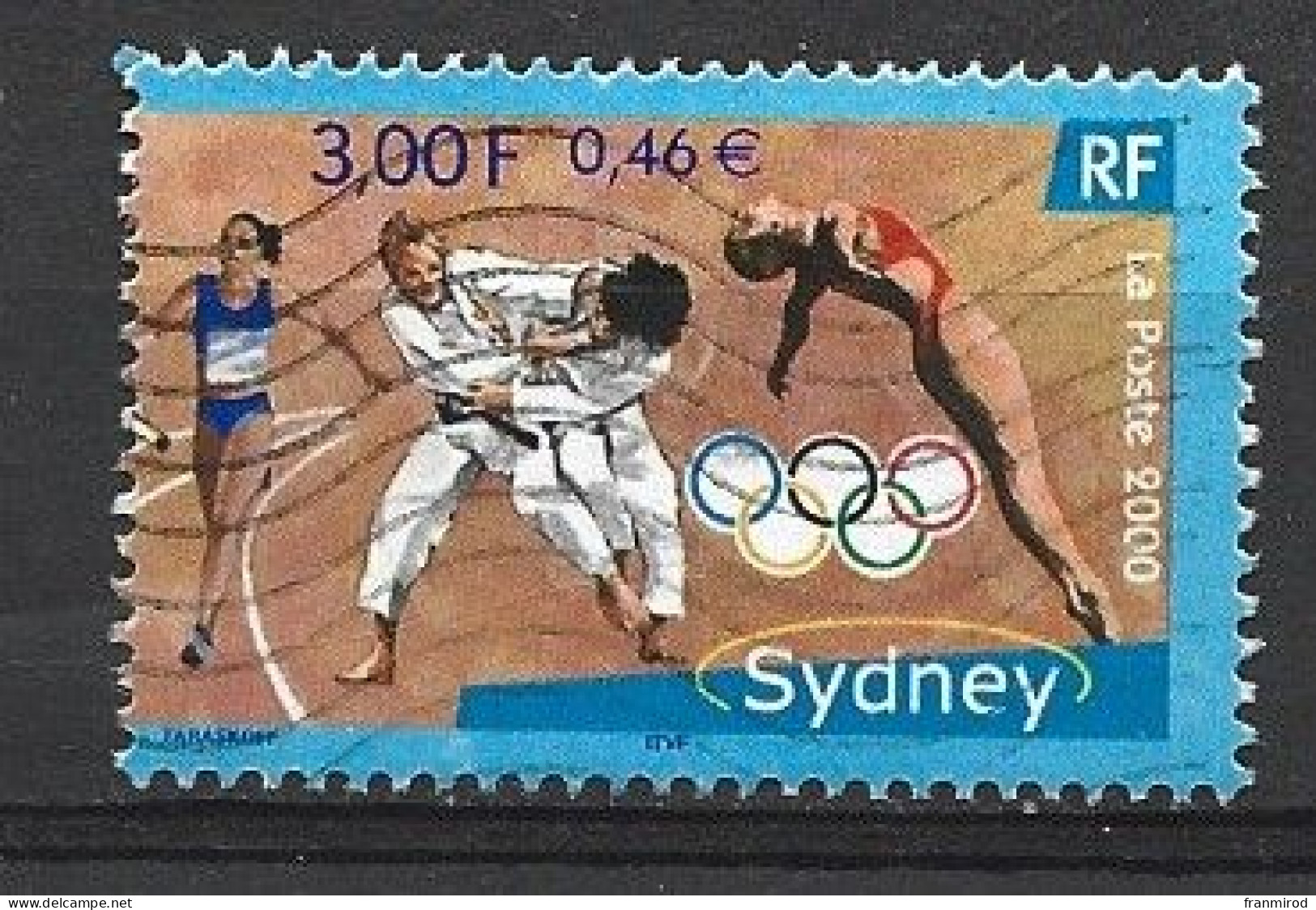 France 2000 N 3341 (yv) Jeux Olympiques De Sydney, Relai Judo Plongeon ,oblitéré Cote Yv 0.50 E - Plongeon