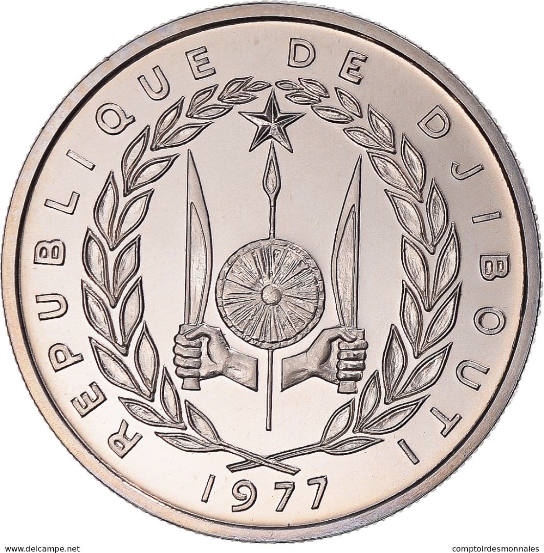 Monnaie, Djibouti, 50 Francs, 1977, Monnaie De Paris, ESSAI, FDC, Cupro-nickel - Djibouti