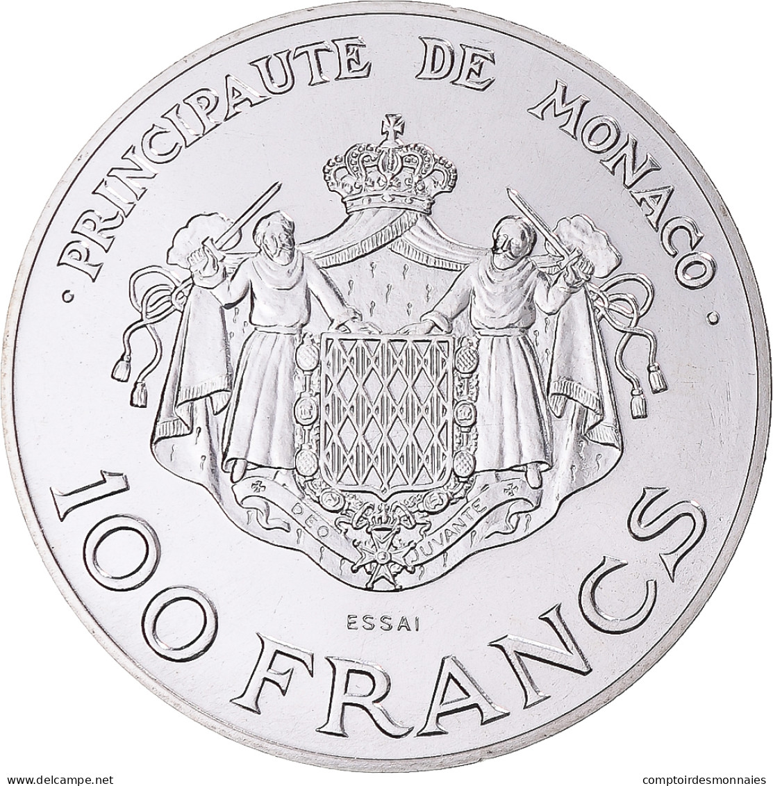 Monnaie, Monaco, Rainier III & Albert, 100 Francs, 1982, MDP, ESSAI - 1960-2001 Nouveaux Francs