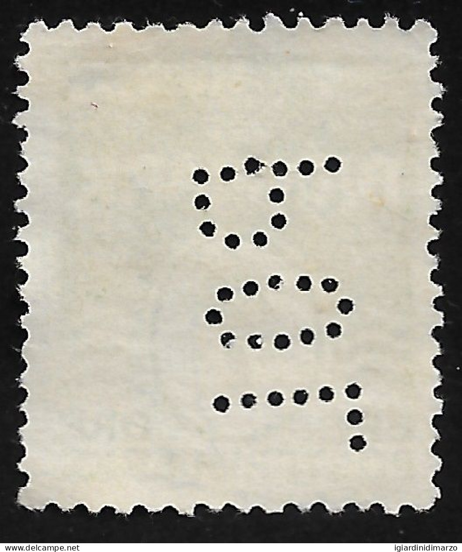 PERFIN DANIMARCA -1938/41 - Valore Usato Da 7 Ore, CIFRA, Con Perforazione - In Ottime Condizioni. - Perforés