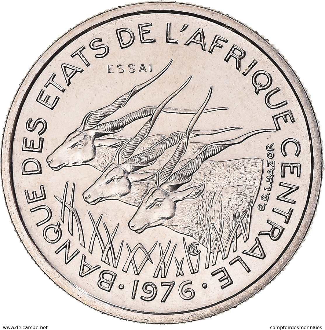 Monnaie, Afrique Centrale, 50 Francs, 1976, Monnaie De Paris, ESSAI, FDC - Centraal-Afrikaanse Republiek