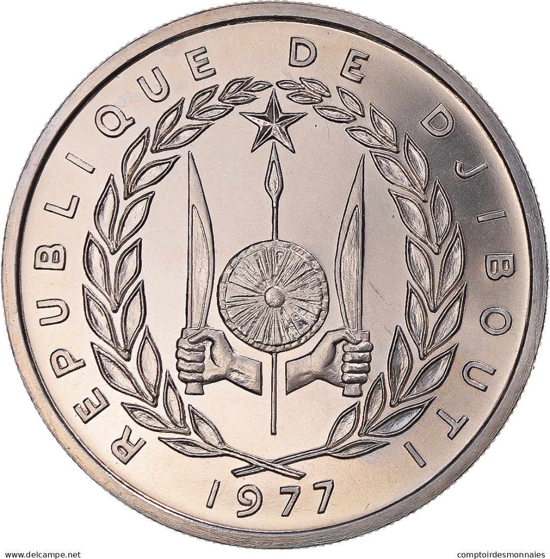Monnaie, Djibouti, 100 Francs, 1977, Monnaie De Paris, ESSAI, FDC, Cupro-nickel - Gibuti