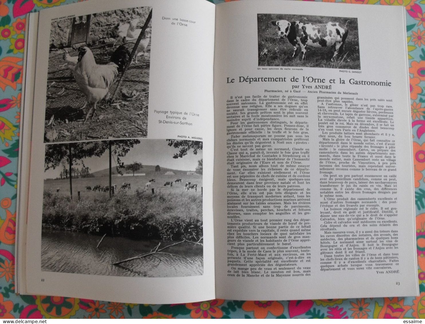 La France à table n° 104. 1963. Orne. Alençon domfront argentan gacé l'aigle bellême mortagne longny sées. gastronomie