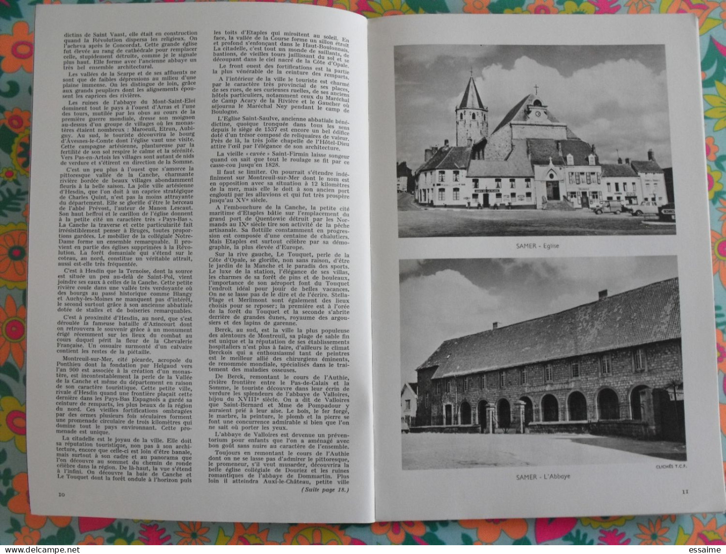 La France à table n° 110. 1964. Pas-de-Calais. arras hesdin touquet calais béthune olhain boulogne berck. gastronomie