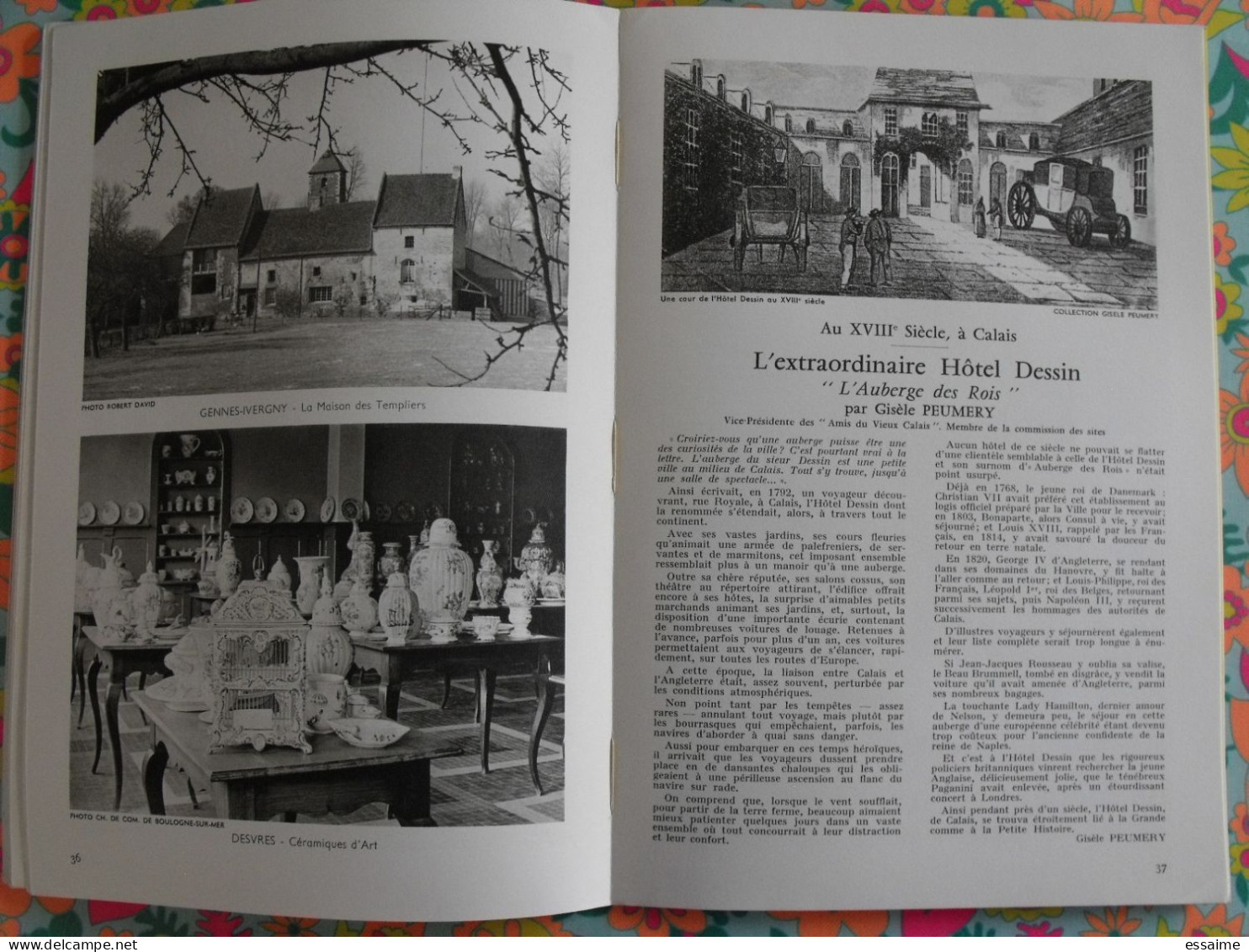 La France à table n° 110. 1964. Pas-de-Calais. arras hesdin touquet calais béthune olhain boulogne berck. gastronomie