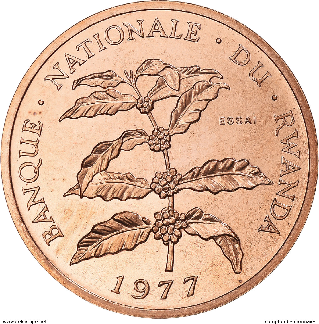 Monnaie, Rwanda, 5 Francs, 1977, Monnaie De Paris, ESSAI, FDC, Bronze, KM:E5 - Rwanda