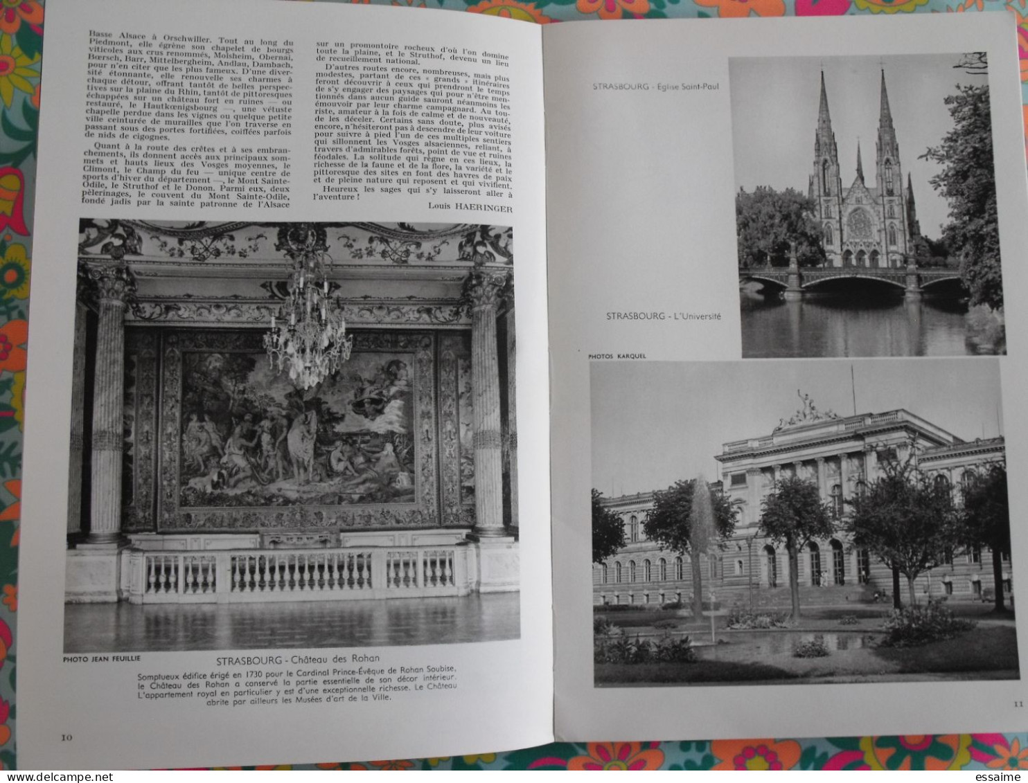 La France à table n° 119. 1966. Bas-Rhin. strasbourg sélestat dambach haut-koenigsbourg obernai hohwald. gastronomie