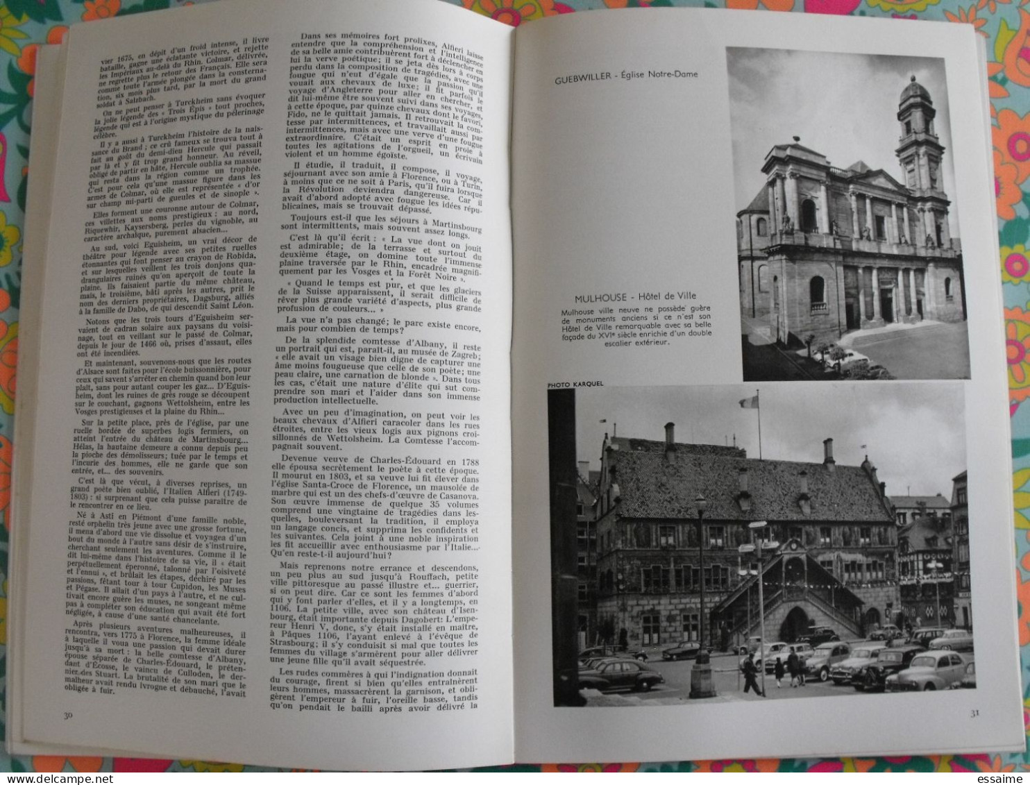 La France à table n° 119. 1966. Haut-Rhin. colmar turkheim riquewihr guebwiler hohroberg thann mulhouse. gastronomie