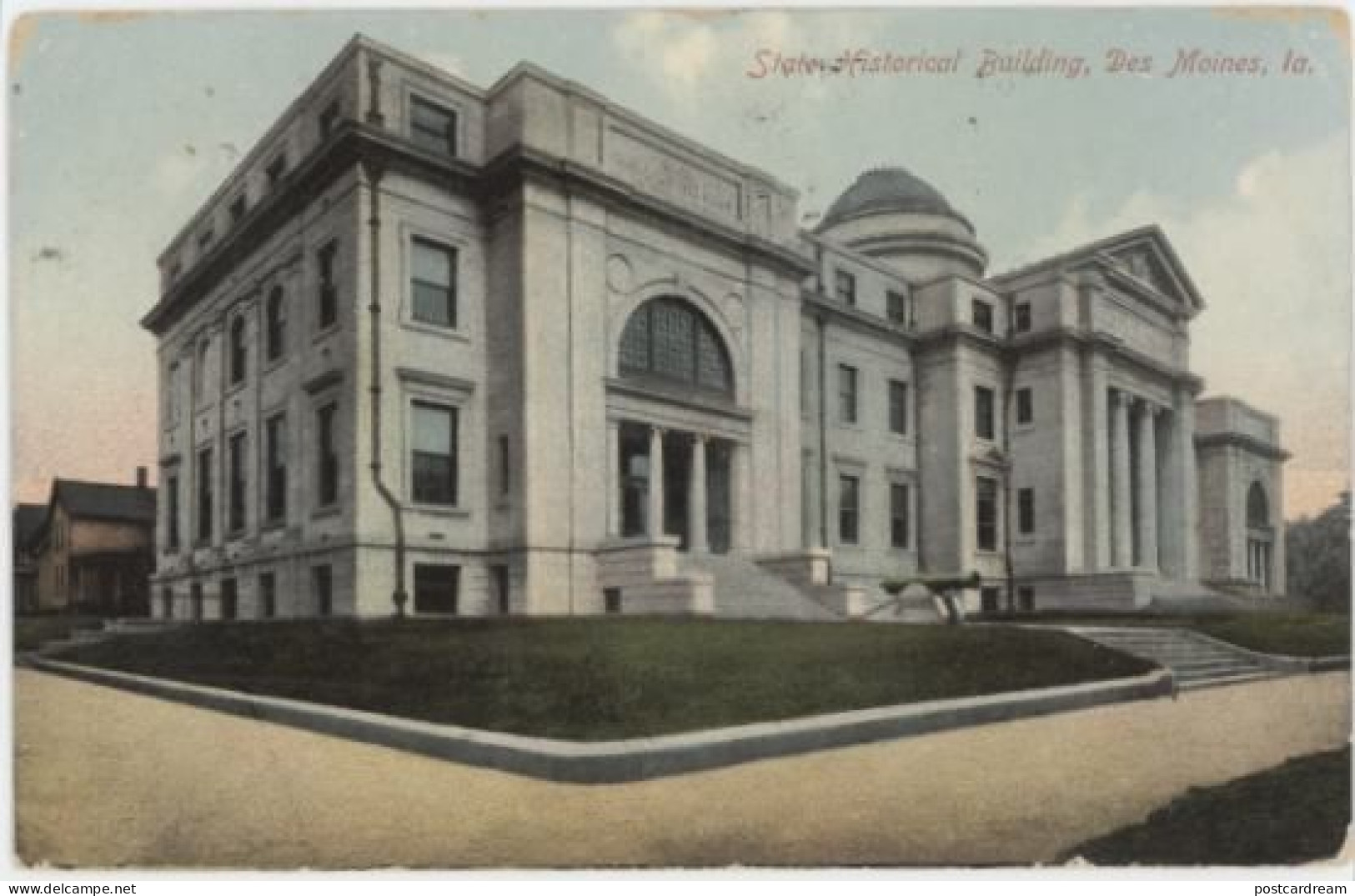 Des Moines IA State Historical Building Postcard 1910 - Des Moines