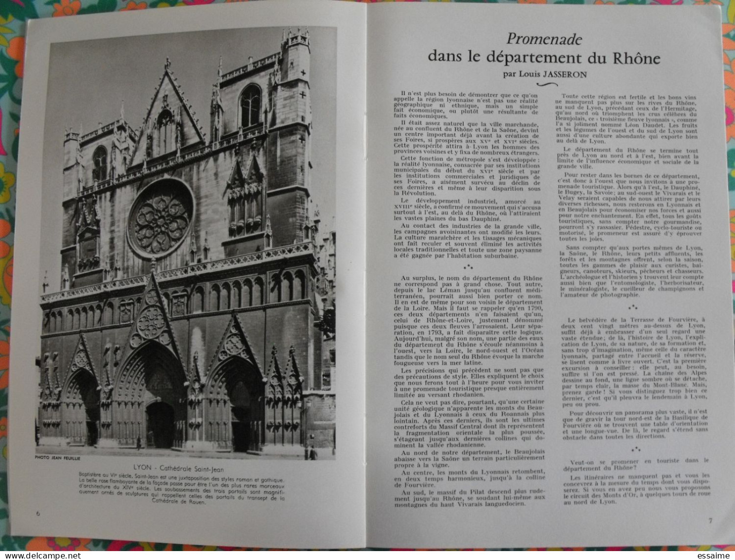 La France à Table N° 130. 1968. Rhône. Lyon Givors Chaponost Thizy Anse Collonges Tarare Chessy Mornant. Gastronomie - Toerisme En Regio's