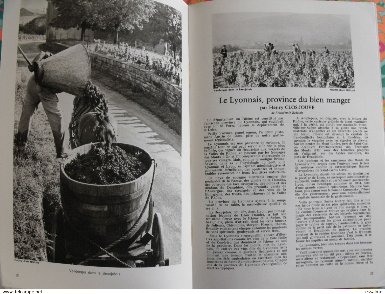 La France à table n° 130. 1968. Rhône. lyon givors chaponost thizy anse collonges tarare chessy mornant. gastronomie