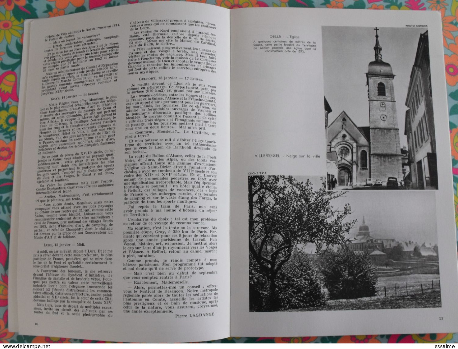 La France à table n° 126. 1967. Haute-Saône. vesoul pesmes gray belfort melisey luxeuil jussey giromagny. gastronomie