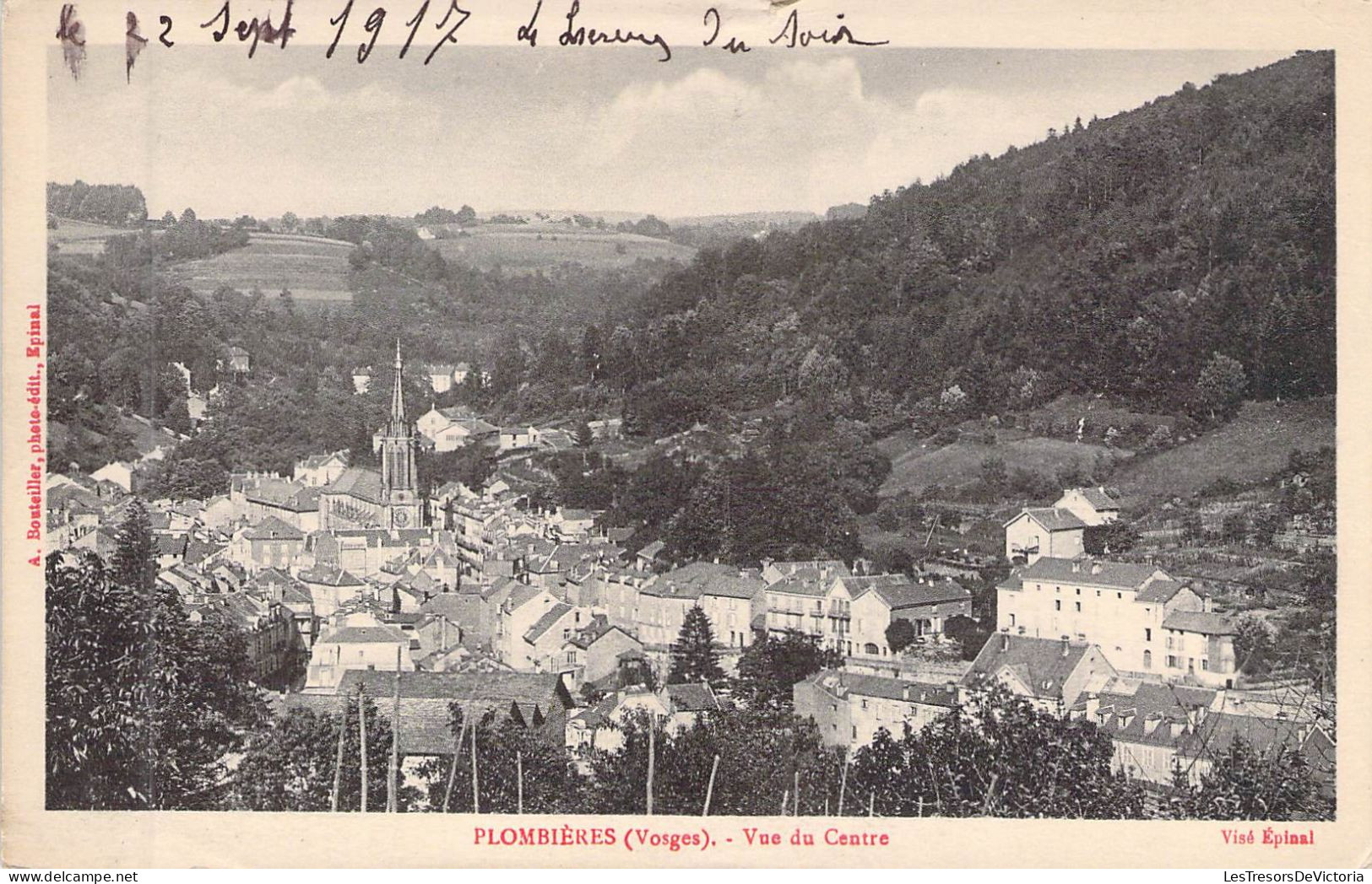 FRANCE - 88 - PLOMBIERES LES BAINS - Vue Du Centre - Carte Postale Ancienne - Plombieres Les Bains