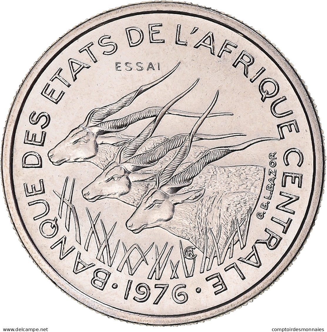Monnaie, Gabon, 50 Francs, 1976, Monnaie De Paris, ESSAI, FDC, Nickel, KM:11 - Gabun