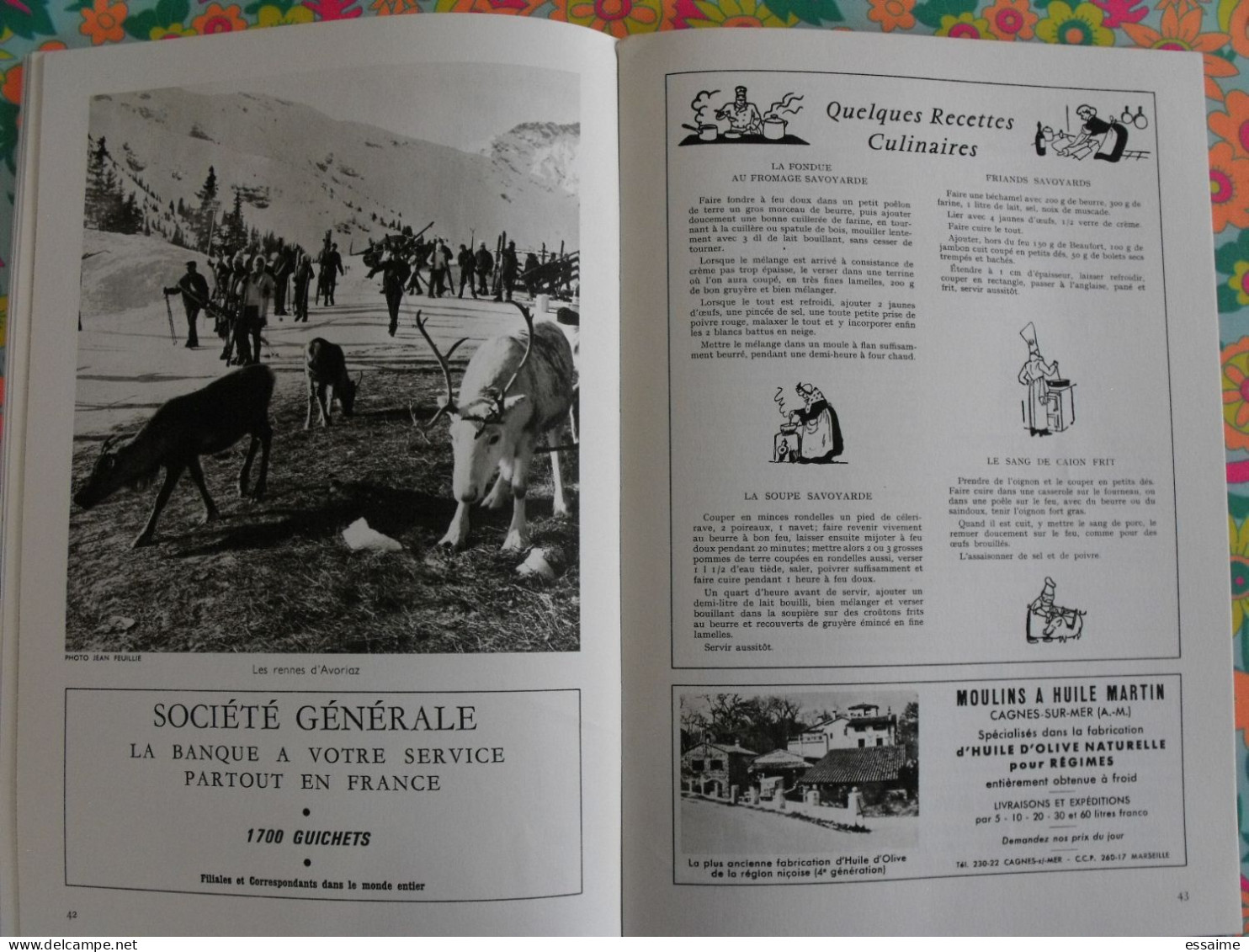 La France à table n° 133. 1968. Haute-Savoie. yvoire thonon évian dranse chamonix houches argentière megève. gastronomie