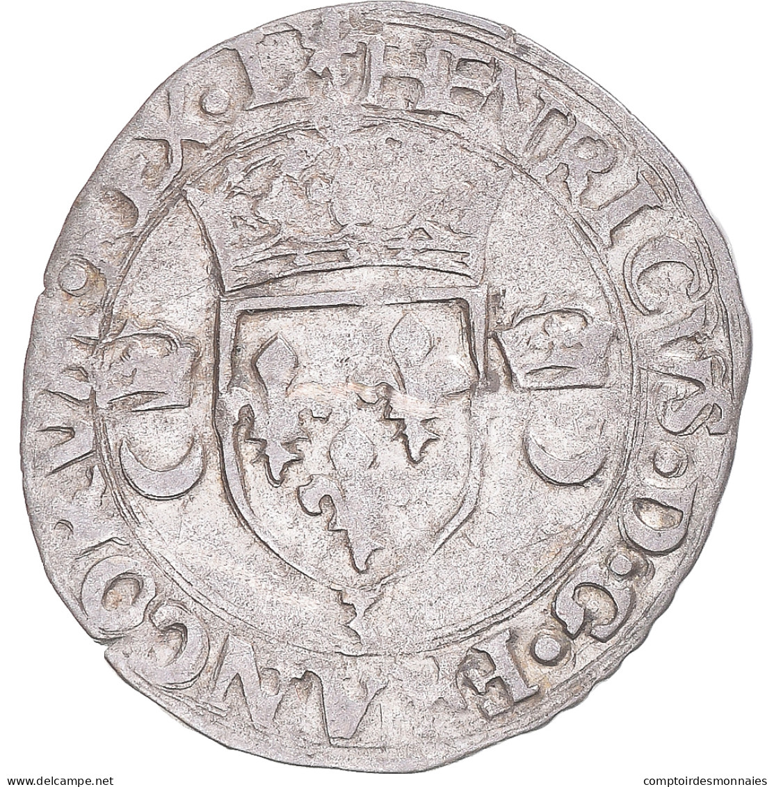 Monnaie, France, Henri II, Douzain Aux Croissants, 1551, Grenoble, TTB, Billon - 1547-1559 Henri II