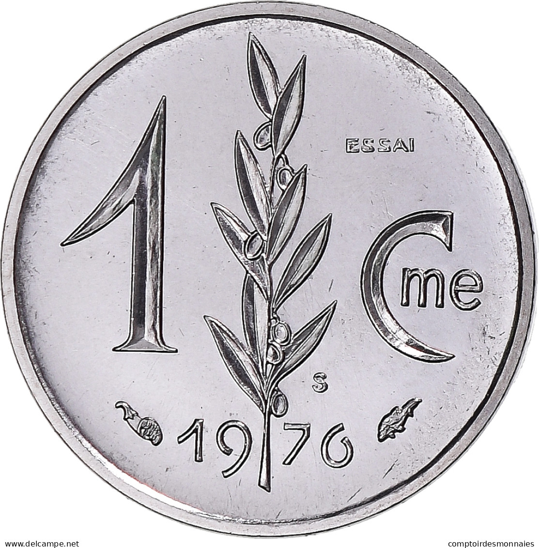 Monnaie, Monaco, Rainier III, Centime, 1976, Monnaie De Paris, ESSAI, FDC, Acier - 1960-2001 Nouveaux Francs