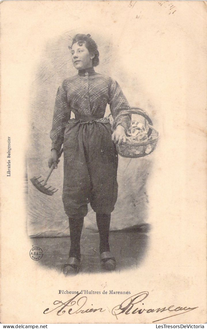 FOLKLORE - Costume - Pêcheuse D'Huîtres De Marennes - Carte Postale Ancienne - Costumes