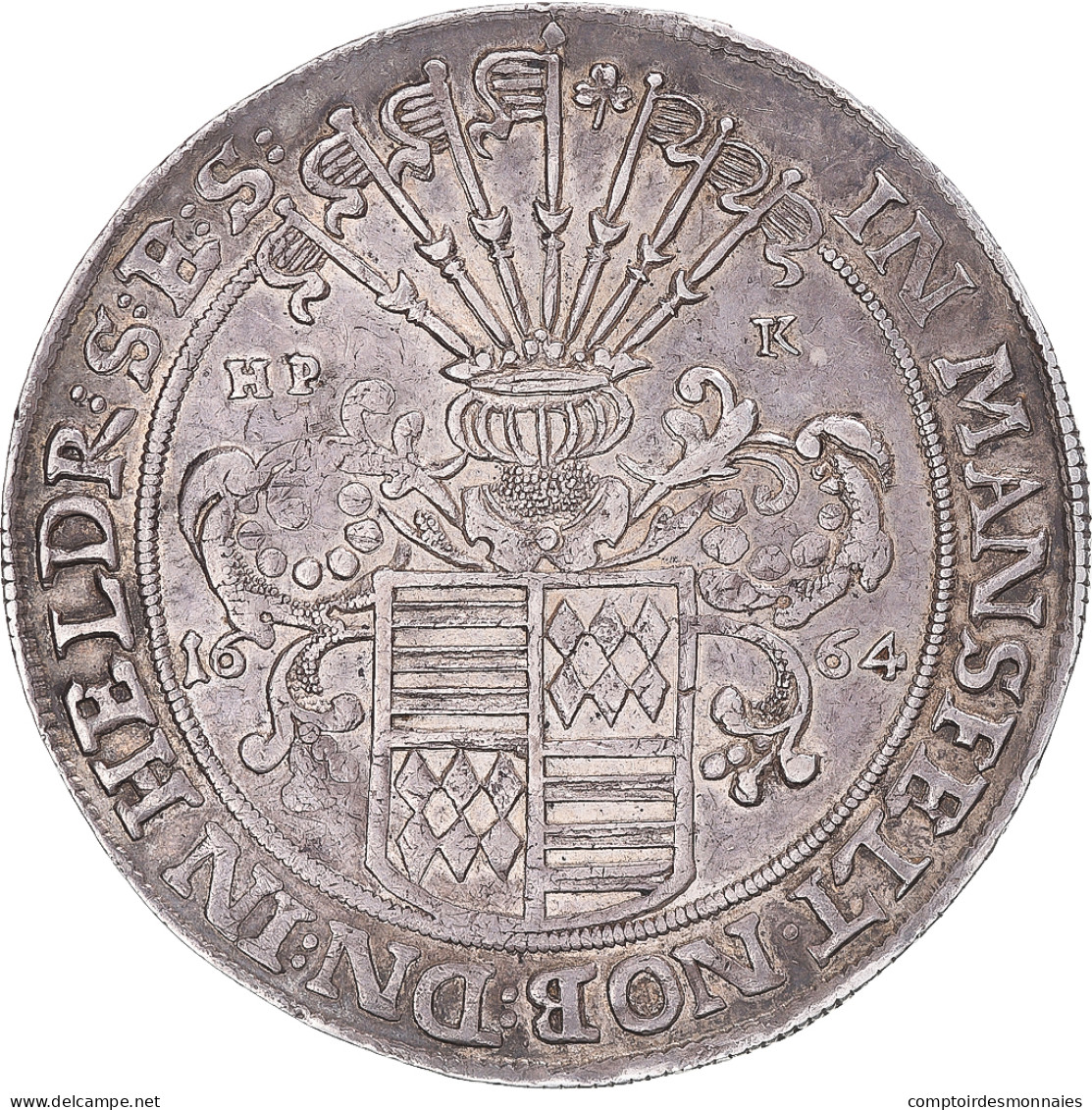 Monnaie, MANSFELD-EIGENTLICHE-HINTERORT, Christian Friedrich, Thaler, 1664 - Taler Et Doppeltaler