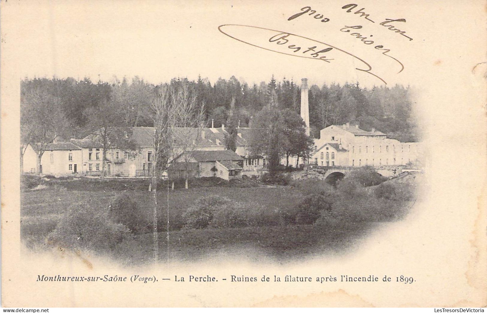 FRANCE - 88 - MONTHUREUX SUR SAONE - La Perche - Ruines De La Filature Après L'incendie De 1899 - Carte Postale Ancienne - Monthureux Sur Saone