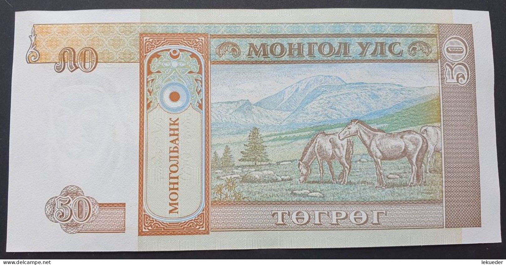 Billete De Banco De MONGOLIA - 50 Tögrög, 1993  Sin Cursar - Mongolie