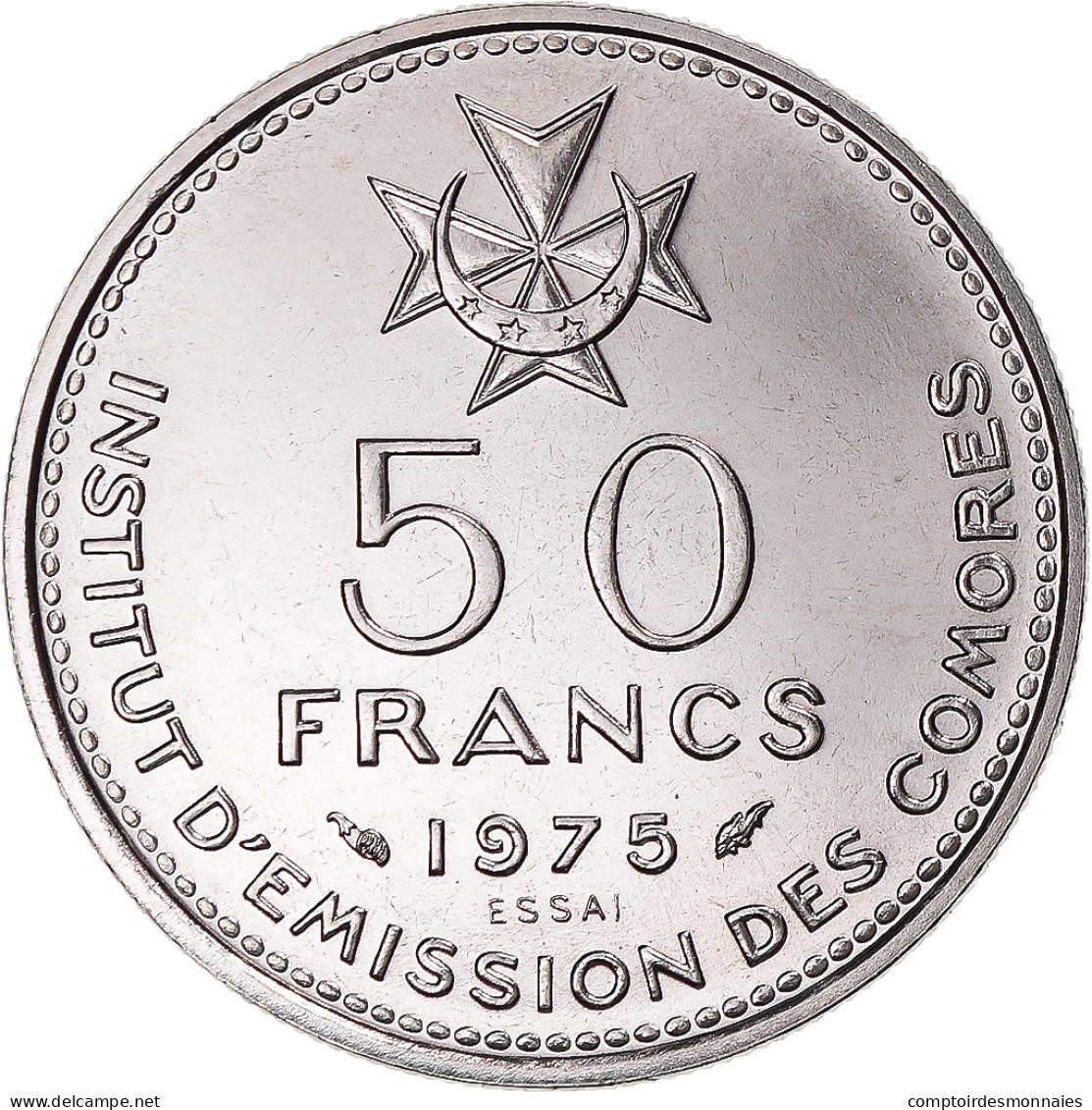 Monnaie, Comores, 50 Francs, 1975, Monnaie De Paris, ESSAI, FDC, Nickel, KM:E6 - Komoren