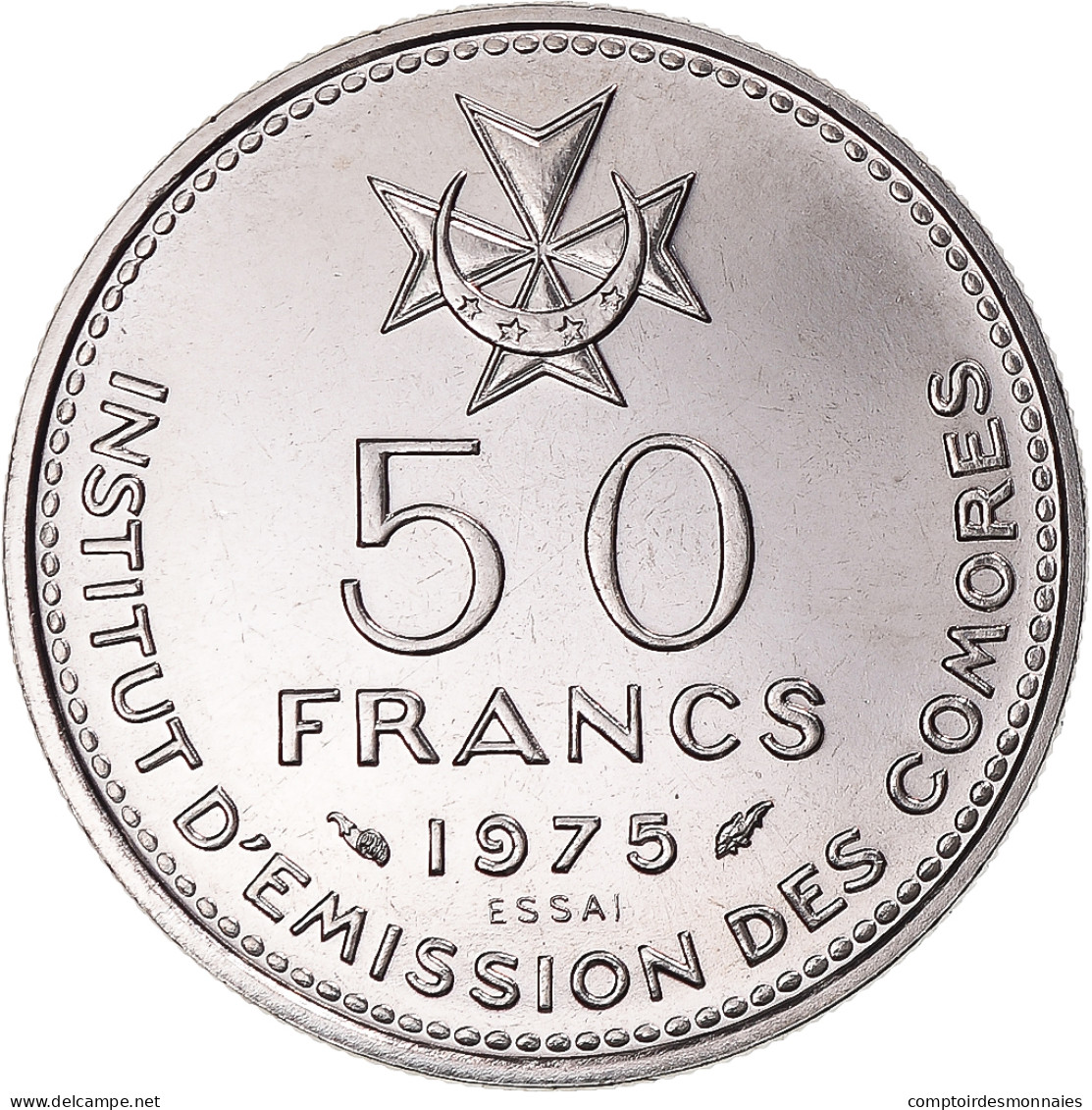 Monnaie, Comores, 50 Francs, 1975, Monnaie De Paris, ESSAI, FDC, Nickel, KM:E6 - Comoros