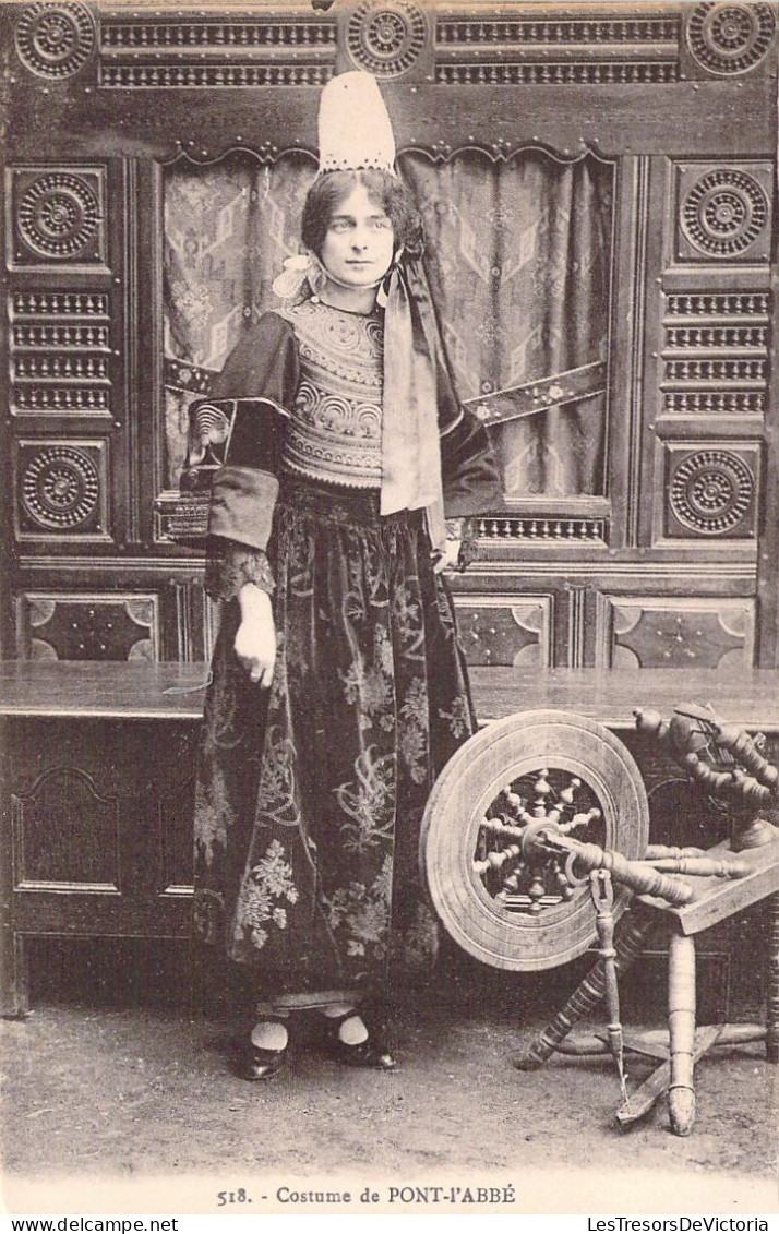 FOLKLORE - Costume De PONT L'ABBE -  Carte Postale Ancienne - Vestuarios