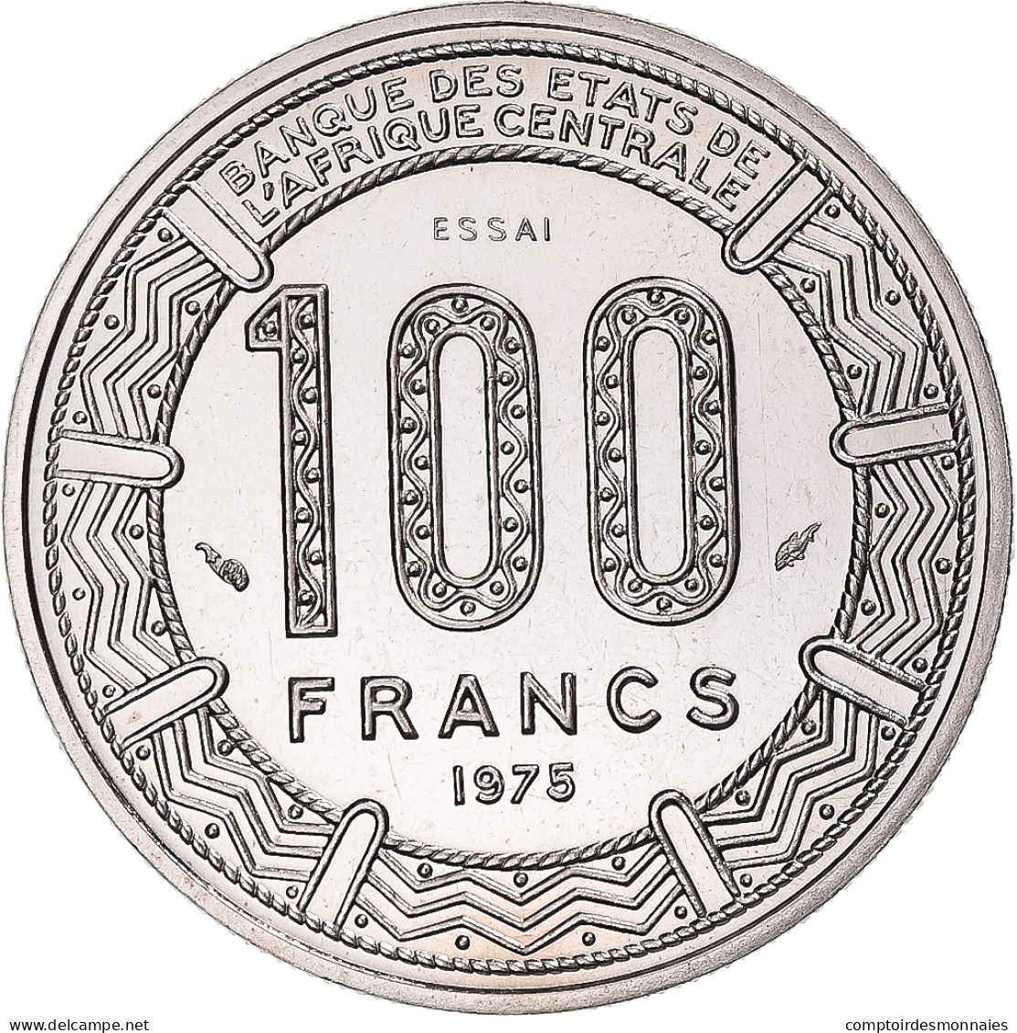 Monnaie, Gabon, 100 Francs, 1975, Monnaie De Paris, ESSAI, FDC, Nickel, KM:E6 - Gabon