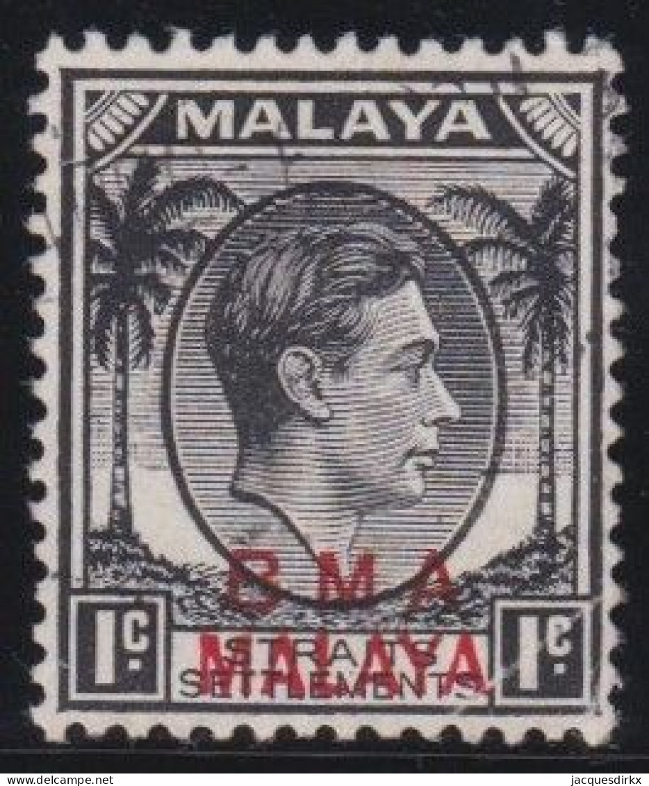 BMA Malaya       .   SG    .   1 B  (2 Scans    .      O        .      Cancelled - Malaya (British Military Administration)