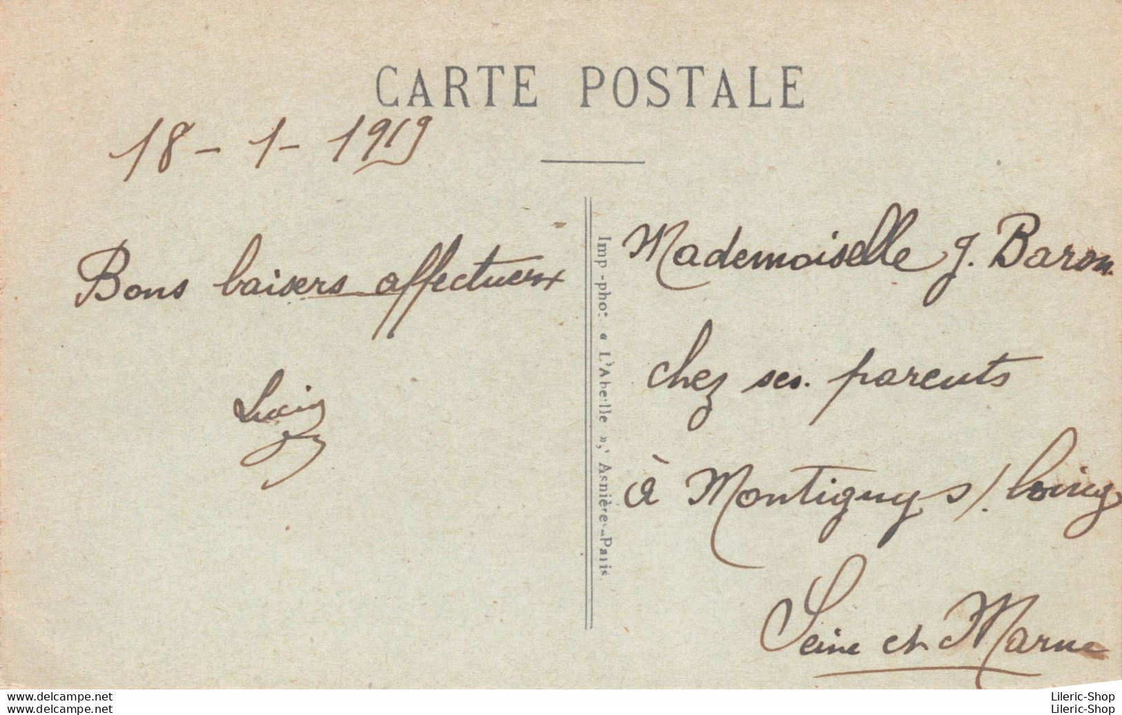 PONTOISE (95) CPA 1919 QUAI DU POTHUIS  - L'ILE # HOUSEBOAT BATEAU-LAVOIR CAMILLE - Édit. L'ABEILLE - Pontoise