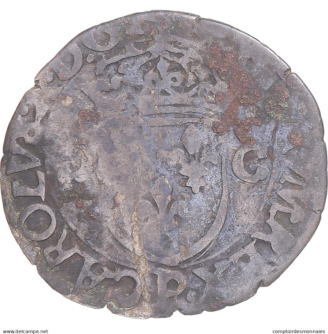 Monnaie, France, Charles X, Douzain Aux Deux C, Dijon, TB, Billon, Gadoury:514A - 1589-1610 Henri IV Le Vert-Galant