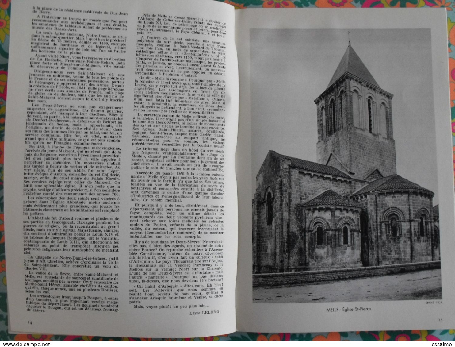 La France à table n° 99. 1962. Deux-Sèvres. niort saint-maixent parthenay oiron thouars bressuire melle. gastronomie