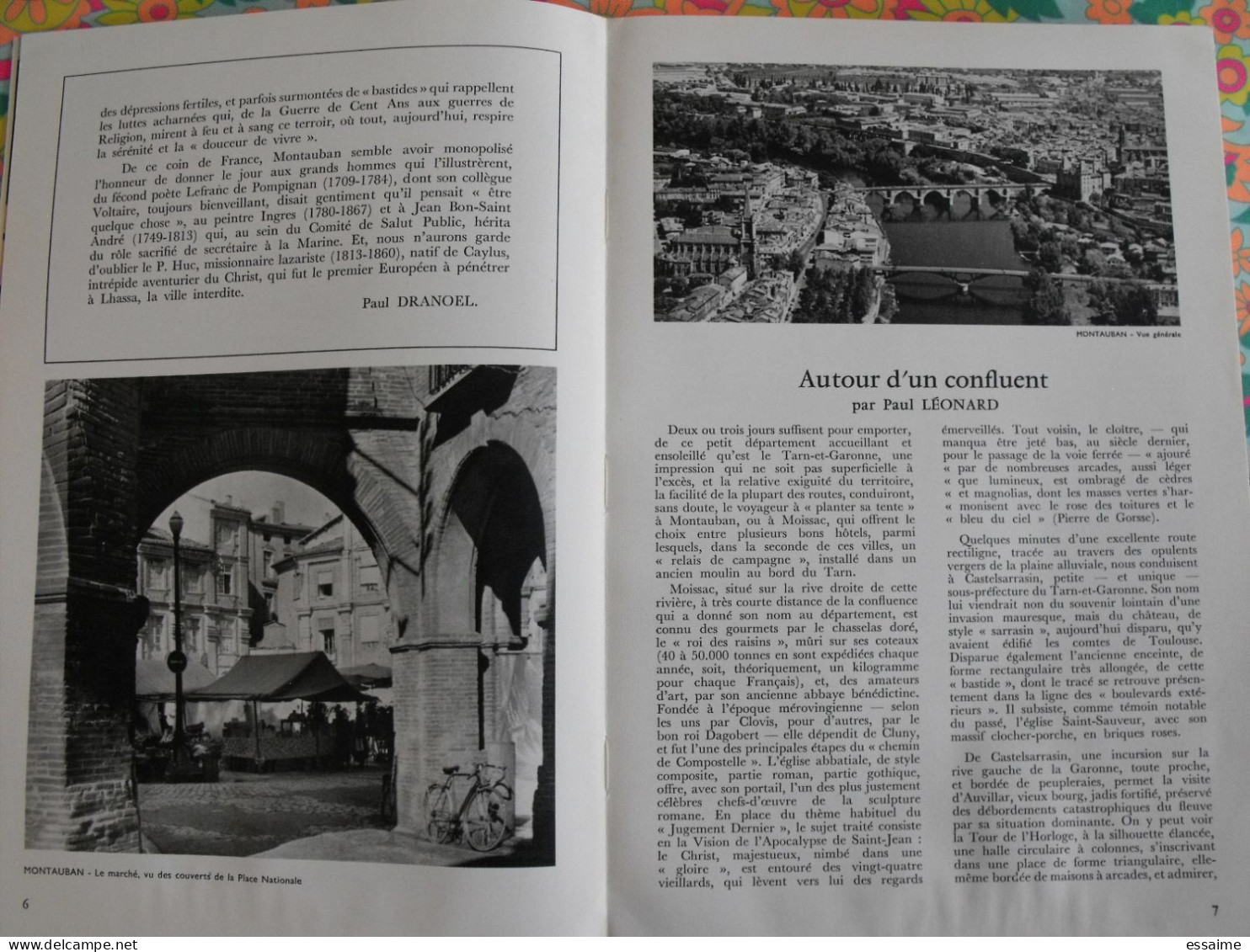 La France à Table N° 162. 1971. Tarn Et Garonne. Montauban Moissac Auvillar Caylus Montpezat Castelsarrasin. Gastronomie - Tourisme & Régions