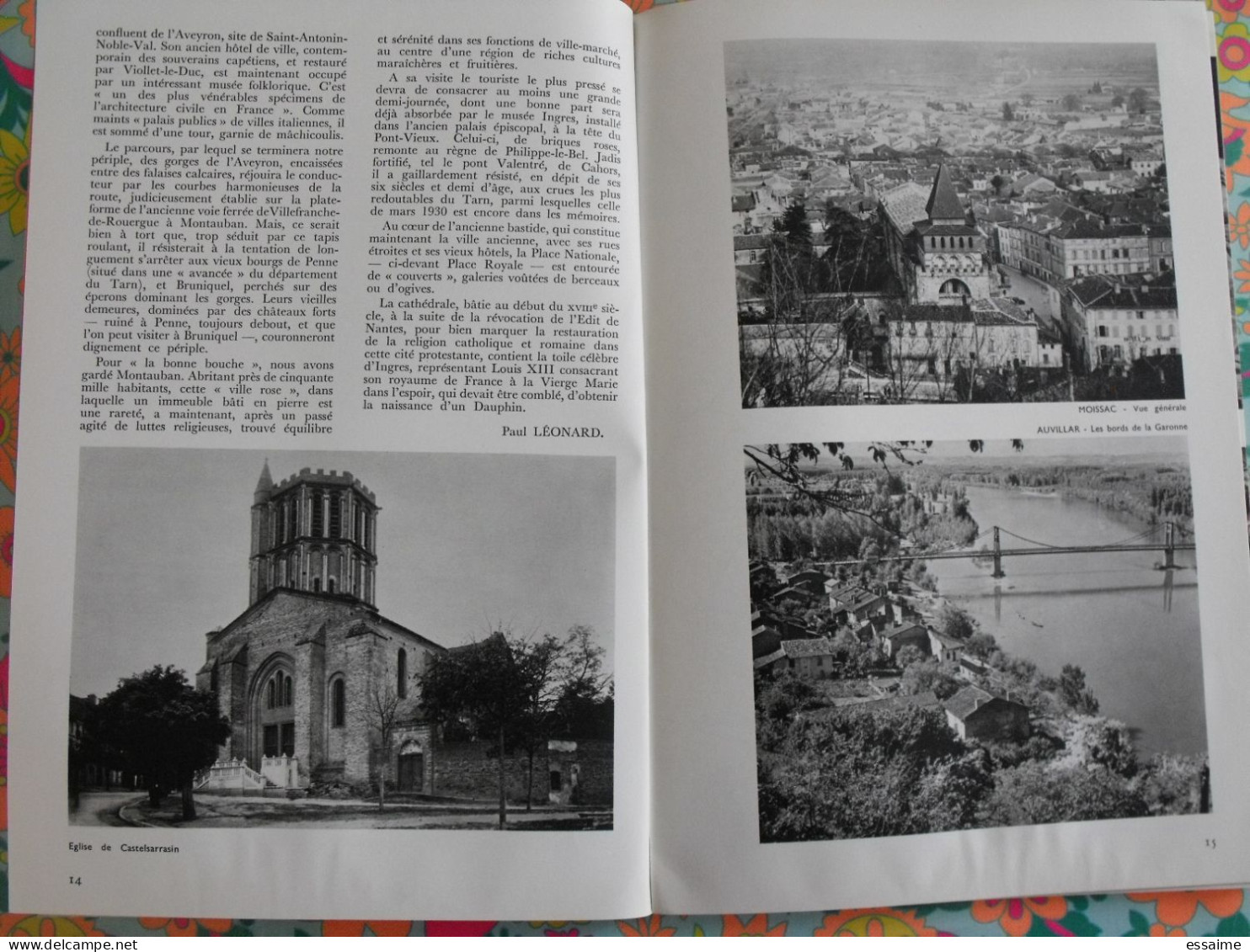 La France à table n° 162. 1971. Tarn et Garonne. montauban moissac auvillar caylus montpezat castelsarrasin. gastronomie